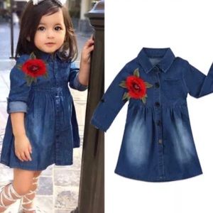 LAST ONE - Denim rose dress